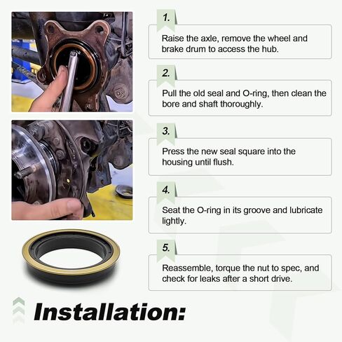 Rear Axle Seal with O-Ring Set Compatible with 1999-2024 F250 F350 Super Duty 2015-2019 Transit 150 250 350 2000-2005 Excursion Replace E5TZ-4A331-A 2C3Z-1177-AA 370247A in Kuwait
