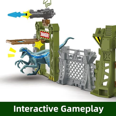 Dinosaur Barrier Playset – Interlocking Buildable Scene Fence for Kids Age 3+, Prehistoric Adventure Toy Dinosaur Figures, Sandbox & Dino Battle Arena, STEM Learning, Family Team Play in Saudi Arabia
