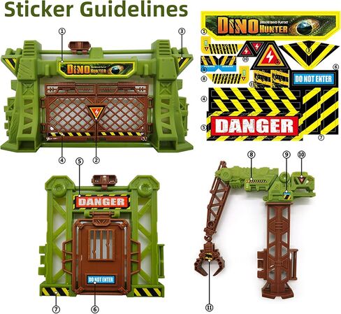 Dinosaur Barrier Playset – Interlocking Buildable Scene Fence for Kids Age 3+, Prehistoric Adventure Toy Dinosaur Figures, Sandbox & Dino Battle Arena, STEM Learning, Family Team Play in Saudi Arabia