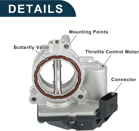 Throttle Body Assembly for A7 Quattro 3.0L V6-Gas 2014 No.057-128-063-D/057-128-063-G | Throttle Body Actuator Silver Tone 1 Pcs in Kuwait