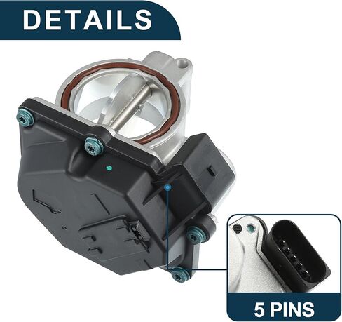 Throttle Body Assembly for A7 Quattro 3.0L V6-Gas 2014 No.057-128-063-D/057-128-063-G | Throttle Body Actuator Silver Tone 1 Pcs in Kuwait