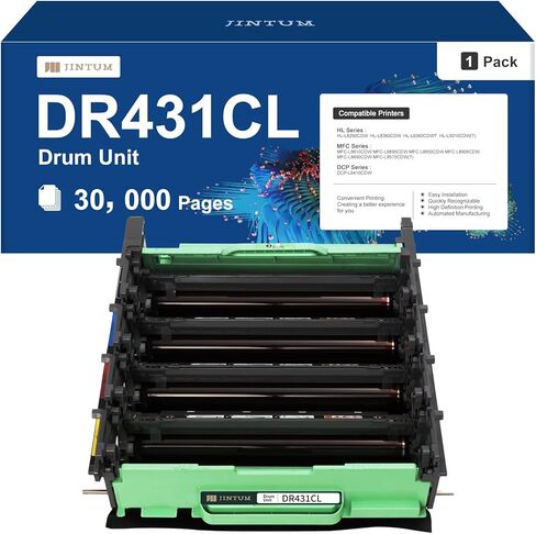 JINTUM DR431CL Drum Unit Compatible with Brother DR431CL Drum Unit Replacement for Brother MFC-L8900CDW HL-L8260CDW HL-L8360CDW MFC-L8610CDW Printer (1 Pack) in Kuwait
