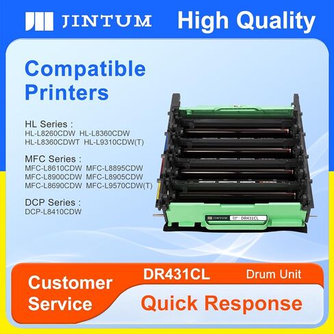 JINTUM DR431CL Drum Unit Compatible with Brother DR431CL Drum Unit Replacement for Brother MFC-L8900CDW HL-L8260CDW HL-L8360CDW MFC-L8610CDW Printer (1 Pack) in Kuwait