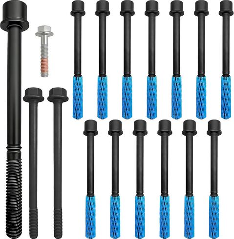 ES71334 Engine Cylinder Head Bolt Set Compatible with Isuzu I-280 I-290 I-350 I-370 Ascender,Saab 9-7X,Buick Rainier,Chevy Colorado Trailblazer,Hummer H3 H3T, GMC Canyon Envoy Replaces 11609709 in Kuwait