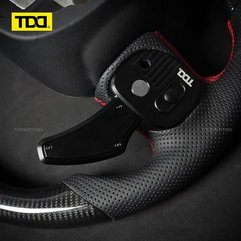 TDD LED Carbon Fiber Magnetic Paddle Shifters for Dodge Challenger Charger,fit for Jeep Grand Cherokee Durango and Chrysler 300 SRT Hellcat, RPM Light Display, Steering Wheel Accessories in Saudi Arabia