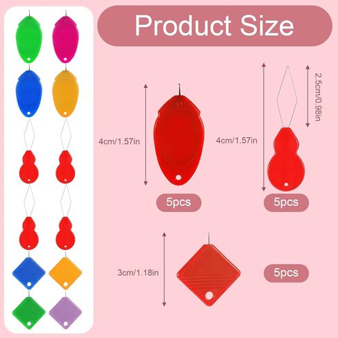 Needle Threader for Hand Sewing, 15PCS Plastic Embroidery Needle Threader Upgraded Automatic Sewing Machine Needles Threaders Tool for All Needles Sizes Sewing-Machine Crafting, 3 Style in Kuwait
