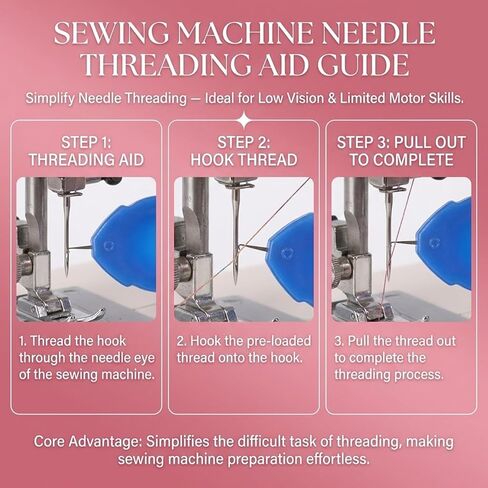 Needle Threader for Hand Sewing, 15PCS Plastic Embroidery Needle Threader Upgraded Automatic Sewing Machine Needles Threaders Tool for All Needles Sizes Sewing-Machine Crafting, 3 Style in Kuwait