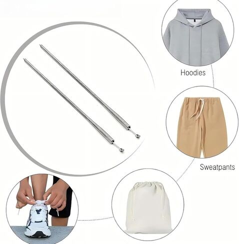 2 Pack Spring-Loaded Universal Rope Threader - Efficient Durable Tool for Home Sewing & Elastic Waistband Projects in Kuwait
