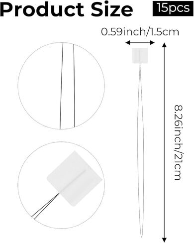 15 Pcs Punch Needle Threader 8.26 Inch Long Punch Needle Tool for Embroidery Stitching Craft Tool Uick Needles Threaders Supplies for Cross Stitch Sewing Accessories(White) in Kuwait