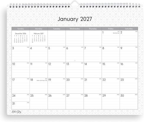 Blue Sky 2027 Monthly Wall Calendar, January 2027 - December 2027, Durable Twin Wire Binding, 15" x 12", Perfect For Home, Office And Classrooms, Enterprise in Kuwait