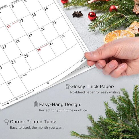 2026-2027 Wall Calendar, 2026-2027 Pathways Calendar, 18 Months from Jul 2026 - Dec 2027, 12" x 24" Open, Thick Paper, Hanging Holes, Large Blocks, Holidays, Gifts for Planning Organizing in Kuwait