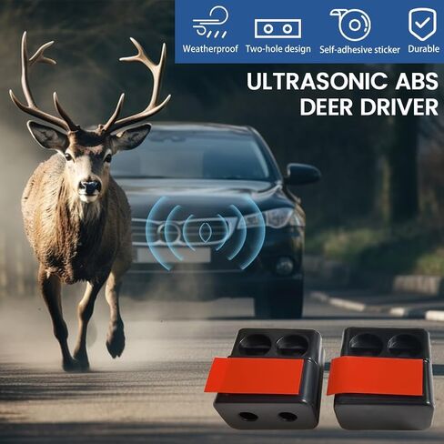 6pcs Deer Whistles for Car,ABS Self-Adhesive Automotive Deer Warning Whistle Device,Deers Horn Deers Alarm Road Safety Horn Device Animal Alert Whistle for Vehicles Motorcycle in Kuwait