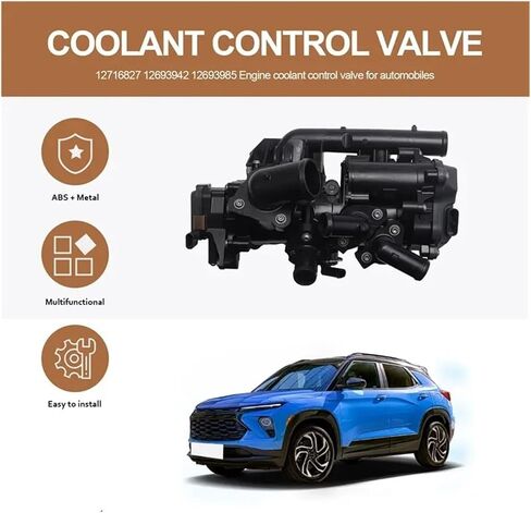 متوافق مع Trailblazer Buick Encore GX 1.3L 2020-2024 مجموعة صمام التحكم في تدفق سائل تبريد المحرك- جزء السيارة 12716827 in Kuwait