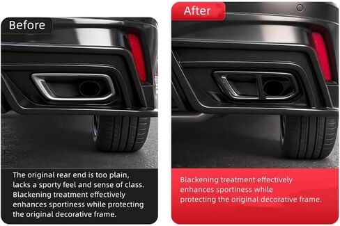 L2R for Honda CRV CR-V (2023-2026) Tail Pipe Mufflers Exhaust End Tip Cover Trim Overlay Decoration Glossy Black Stainless Steel Car Exterior Accessories 2 PCS Only for Sport/Sport-L Hybrid in Saudi Arabia