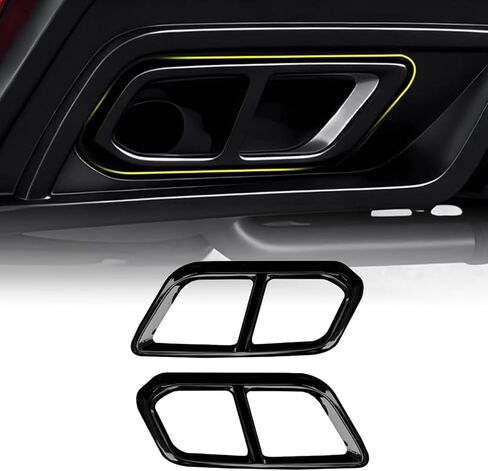 L2R for Honda CRV CR-V (2023-2026) Tail Pipe Mufflers Exhaust End Tip Cover Trim Overlay Decoration Glossy Black Stainless Steel Car Exterior Accessories 2 PCS Only for Sport/Sport-L Hybrid in Saudi Arabia