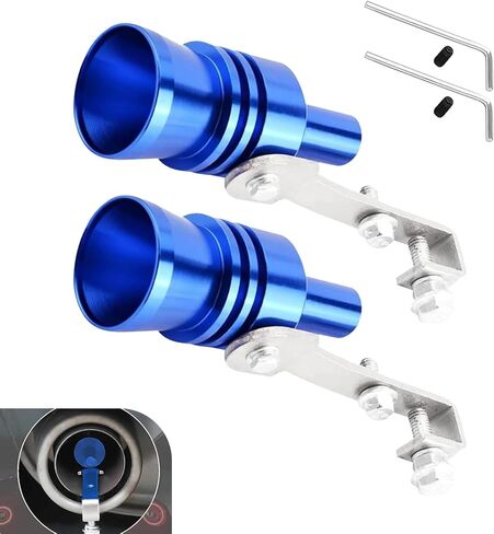 2 PCS Car Turbo Whistles, Metal Exhaust Muffler Pipe Whistles, Universal Turbo Sound Simulator Modification Accessories, for Most Cars, Trucks, SUVs (Red) in Kuwait