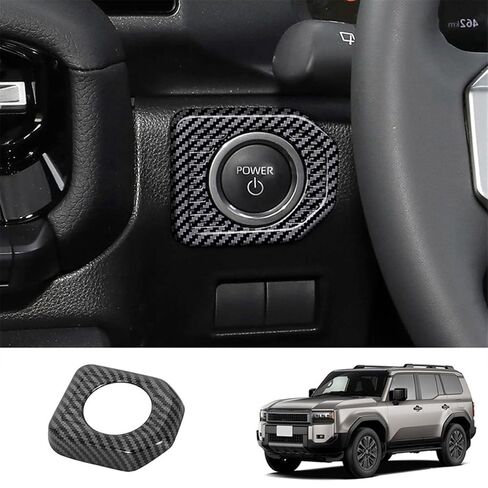 Car Engine Start Stop Ignition Switch Trim Frame for Toyota Prado LC250 2024 Car Interior Accessories RHD,A in Saudi Arabia