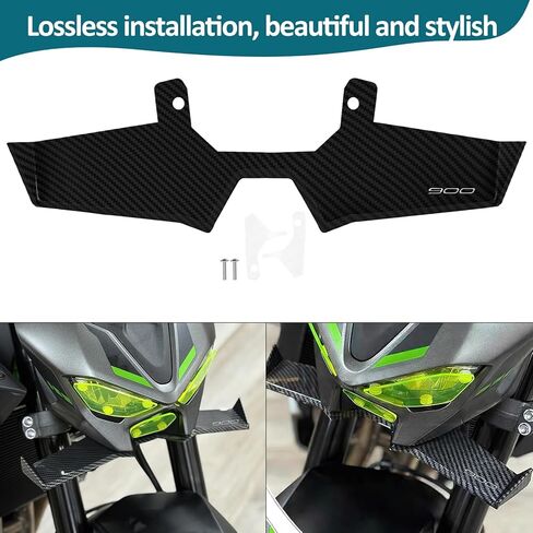 for Z900 Z900 SE Z 900 2025 2026 Motorcycle Front Fairing Winglet Aerodynamic Spoiler Beak Nose Cone Extension Fixed Wing Kit(Carbon Fiber) in Kuwait