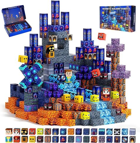 150PCS Magnetic Blocks, Magnetic Building Toys STEM Montessori Educational Preschool Learning Sensory Toys for Kids Boys Girls Ages 3+ Years Old Christmas Birthday Gifts 0.8" Size (Pink) in Saudi Arabia