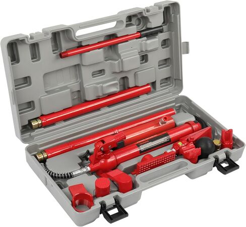 10 Ton Porta Power Hydraulic Kit, Porta Power Hydraulic Car Floor Jack Ram Auto Body Frame Repair Kit Tools for Loadhandler Truck Bed Unloader Farm Hydraulic Equipment Construction 20000 lbs Capacity in Saudi Arabia