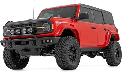Rough Country HT-Series Power Running Boards for Ford Bronco (2021-2026) 4 Door – 6" Electric Retractable Steps w/LED in Kuwait