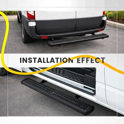 7"x 54" Rear/Side Step Running Board Compatible with Ram ProMaster/Ford Transit/Mercedes Sprinter Aluminium Powder Coated in Kuwait