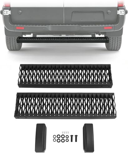 7"x 54" Rear/Side Step Running Board Compatible with Ram ProMaster/Ford Transit/Mercedes Sprinter Aluminium Powder Coated in Kuwait