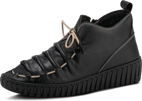 Spring Step Nespea Booties for Women - Waterproof Leather Women's Shoes with Zipper Closure - Western Ankle Boots for Women with Low Heel in Saudi Arabia