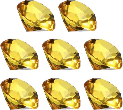 PATIKIL 8 Pcs Diamond Crystal Paperweight, 40mm / 1.57 Inch Crystal Paperweight Paper Weight for Home Office Desktop Table Decor Wedding Party Jewelry Ornaments, Clear in Kuwait