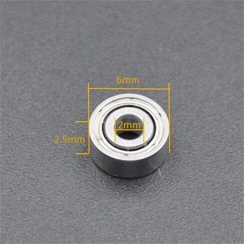 10pcs Bearings Strong Nail MR52ZZ MR74ZZ MR84ZZ MR85ZZ MR93ZZ MR95ZZ MR105ZZ MR106ZZ MR115ZZ MR126ZZ MR128ZZ MR148ZZ(MR62ZZ 2x6x2.5mm) in Kuwait