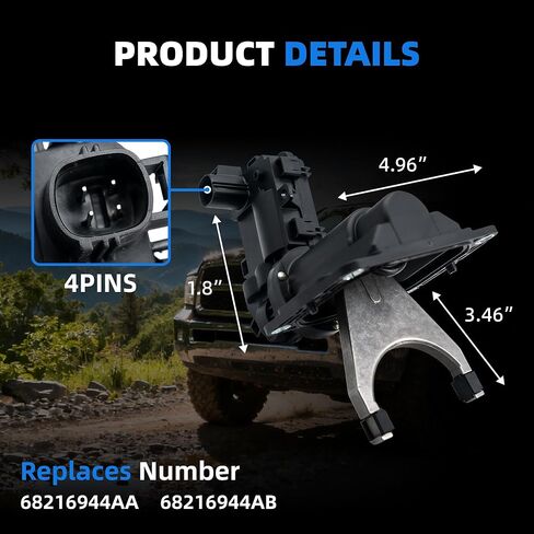 4x4 4WD Front Axle Actuator Fork Disconnect Compatible with Ram 2500 & 3500 2013, 2014, 2015, 2016, 2017, 2018 | Replace Part# 68216944AA, 68216944AB | Front Axle Actuator Fork Assembly in Saudi Arabia
