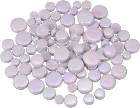 MECCANIXITY 200g Round Mosaic Tiles for Crafts, Multi-Size Iridescent Mosaic Glass Bulk for DIY Art, Home Decoration, Vases, Mugs, Flower Pots (Red) in Kuwait