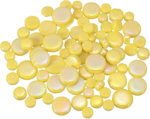 MECCANIXITY 200g Round Mosaic Tiles for Crafts, Multi-Size Iridescent Mosaic Glass Bulk for DIY Art, Home Decoration, Vases, Mugs, Flower Pots (Red) in Kuwait