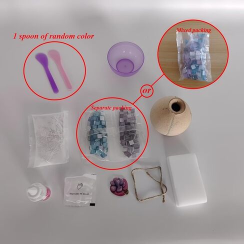 Mosaic Tile Kits DIY kit Mosaic Building Sets Glass Lantern/Candle Holder/Vase Exclusive Art DIY Glass Craft for Adults and Teens Gifts for Girls Craft Lovers Home Décor in Kuwait