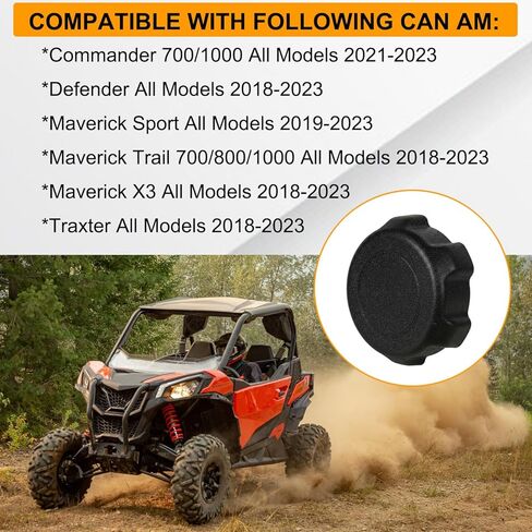 غطاء خزان الوقود بغطاء غاز متوافق مع Can Am 2018-Up Defender Maverick X3 Sport Trail Commander Traxter 1000 800 700 OEM # 709000868 أسود in Kuwait