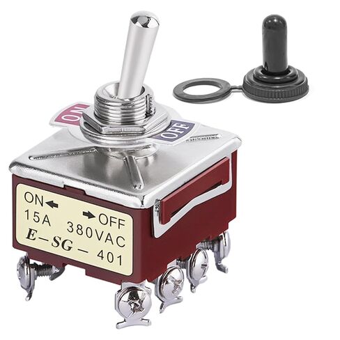 مفتاح تبديل مع غطاء مقاوم للماء KN3C-401، تشغيل/إيقاف 4PST 8Pin 20A 0.47 بوصة/12 مم مفاتيح الروك الباكليت شديدة التحمل محطة نحاسية مطلية بالفضة لقارب السيارة التلقائي in Kuwait