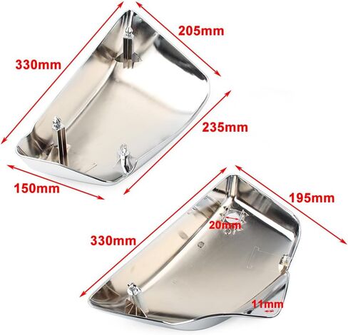 Zhisheng Motorcycle Left & Right Side Battery Cover Chrome Protector for HONDA VT 1100 Shadow/Spirit/Sabre 1999 2000 2001 2002 2003 2004 2005 2006 2007 2008 in Kuwait