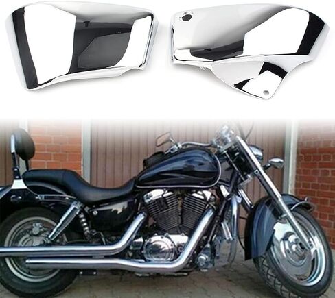 Zhisheng Motorcycle Left & Right Side Battery Cover Chrome Protector for HONDA VT 1100 Shadow/Spirit/Sabre 1999 2000 2001 2002 2003 2004 2005 2006 2007 2008 in Kuwait