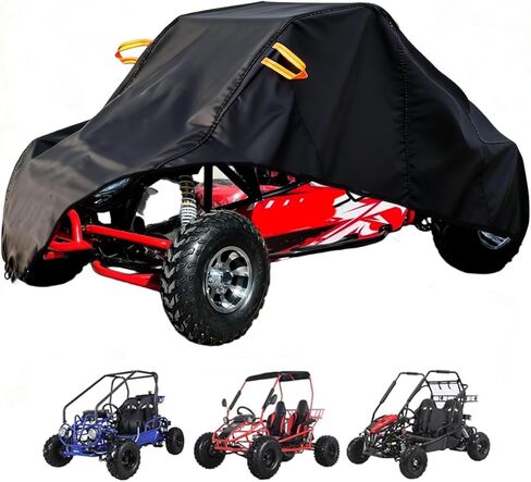 Large Go Kart Covers Waterproof, Heavy Duty 2 Seater Go Kart Cover,Go Kart Accessories with Air Vent, for Most 2-Seater Go-Kart Models in Saudi Arabia