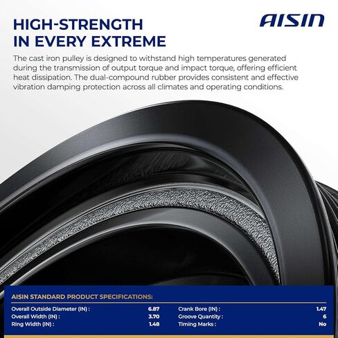 AISIN AFTERMARKET PDACH-00052 موازن متناغم - متوافق مع كرايسلر 300 2005-2010، جيب جراند شيروكي 2005-2010، كوماندر 2006-2008، دودج تشارجر 2006-2010، تشالنجر 2008-2010 - 5.7 لتر 6.1 لتر in Kuwait
