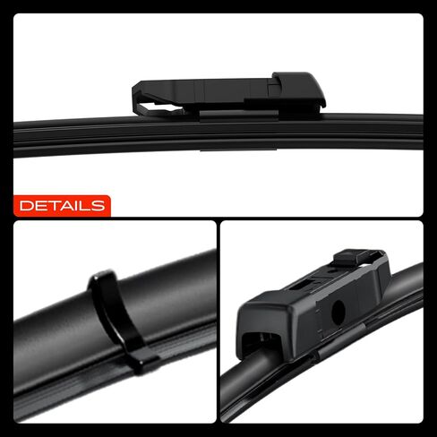 A-Premium 26"+22"+14" Windshield Wiper Blades Compatible with Volkswagen Atlas Cross Sport 2021 2022 2023 2024 - Front Rear Wipers Blade, TLPN/FR_2V, with Wear Indicator & Towel (Pack of 3) in Kuwait