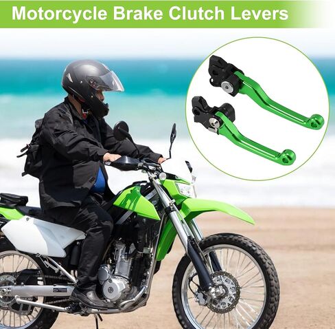 دراجة نارية قصيرة دواسة فرامل عتلات لكاواساكي KX250 KX250F دراجة نارية المقود الفرامل رافعة لكاواساكي KX450 KX450XC KX450SR سبائك الألومنيوم الأخضر in Kuwait