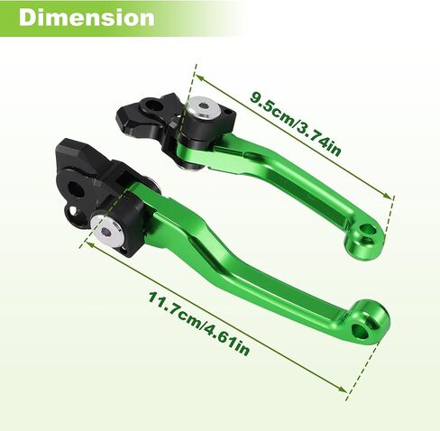 دراجة نارية قصيرة دواسة فرامل عتلات لكاواساكي KX250 KX250F دراجة نارية المقود الفرامل رافعة لكاواساكي KX450 KX450XC KX450SR سبائك الألومنيوم الأخضر in Kuwait