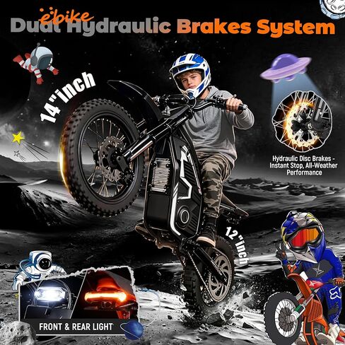 NOVA X Electric Dirt Motorcycle, 46 MPH 4000W, 40° Climbing with 2849 Certified 48V 22.8Ah Removable Battery, Full Suspension Hydraulic Brakes, Mountain Off-Road for Teens Adults Purple in Kuwait