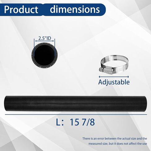 خرطوم هواء مبرد من السيليكون مقاس 2-1/2 بوصة بطول 15.8 بوصة مع مشبكين - خرطوم توصيل الرادياتير التوربيني in Kuwait