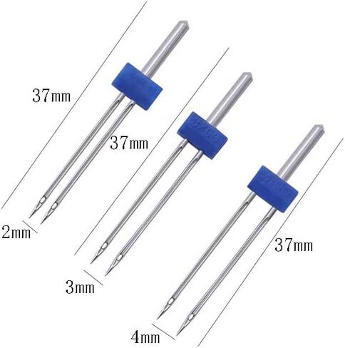 2 Sets 6PCS Twin Needle Twin Double Needle Double Twin Stretch Needle Sewing Machine Twin Needle Stretch Machine Double Twin Needle Stretch Machine Double Needle(3 Sizes 2/90, 3/90, 4/90) in Kuwait