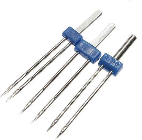 2 Sets 6PCS Twin Needle Twin Double Needle Double Twin Stretch Needle Sewing Machine Twin Needle Stretch Machine Double Twin Needle Stretch Machine Double Needle(3 Sizes 2/90, 3/90, 4/90) in Kuwait