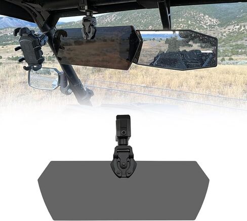 UTV Sun Visor with The Protective Film for 1.25" - 2" Roll Bar Cage Compatible with Can am Defender Maverick X3, for Polaris Ranger RZR 1000 XP Turbo, for Kawasaki Mule Pioneer 1000 YXZ Teryx in Kuwait