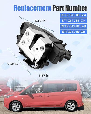 Front Left Driver Door Latch Lock Actuator DT1Z-6121813-B Fit for Ford Transit Connect 2014 2015 2016 2017 2018 2019 2020 2021 2022 2023, DT1Z-6121813-A in Saudi Arabia