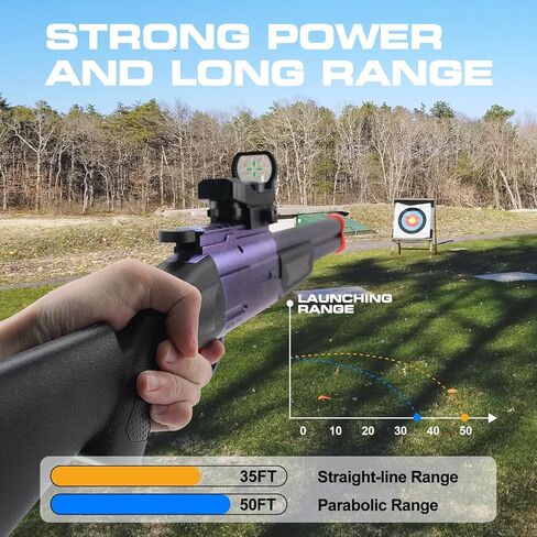 Double Barrel Soft Bullet Shotgun Soft Dart Blaster, with 40 Soft Darts, Foam Blaster with Scope for 14+ Years Old in Saudi Arabia